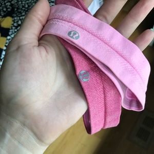 2 Pink Lululemon Headbands